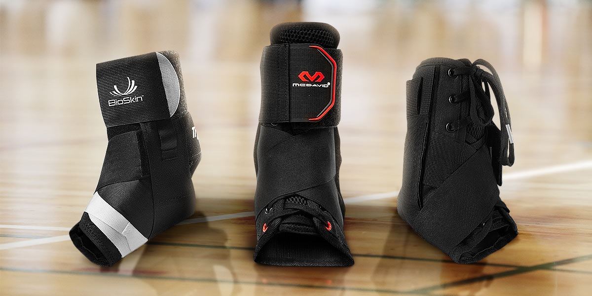 Ankle braces for basketball by BIOSKIN, McDavid and Vive