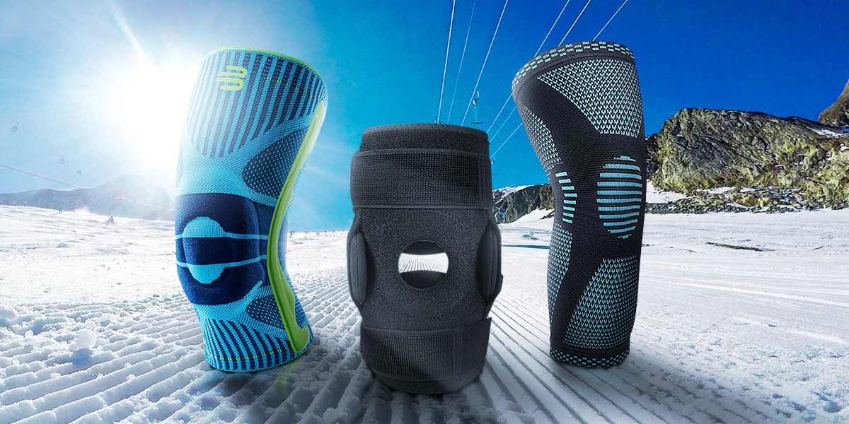 Knee Brace for Skiing by Bauerfeind, Vive and PowerLix