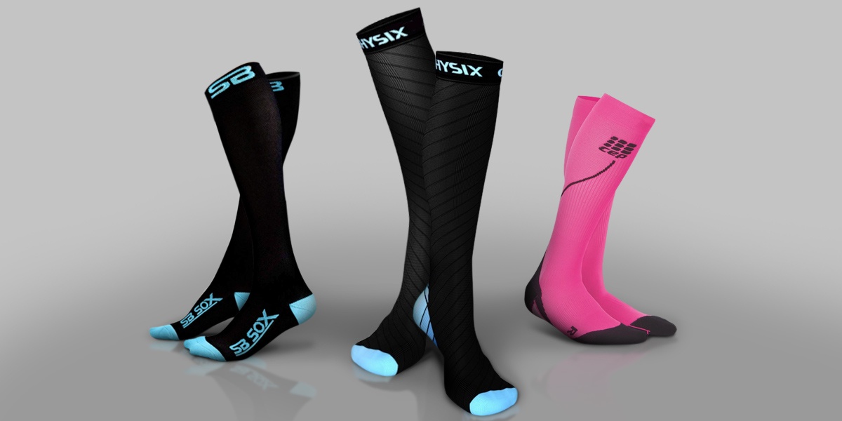 Compression socks for running by SB Sox, Physix Gear and CEP