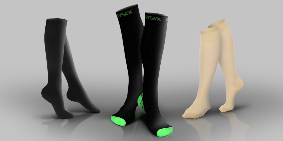Compression stockings for varicose veins by Laite Hebe, Physix Gear Sport and Vive