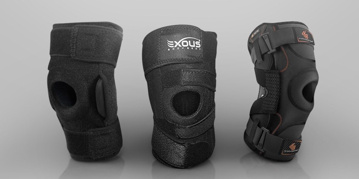 PCL knee braces by Vive, EXOUS and Shock Doctor